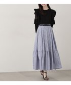 【プロポーション ボディドレッシング/PROPORTION BODY DRESSING】のリボン付きストライプスカート ブルー|ID: prp329100004554410 ipo3291000000032395554