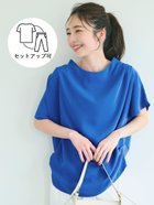 【コカ/COCA】の【シワになりにくい】とろみツイルタックトップス Blue|ID: prp329100004554485 ipo3291000000032642094