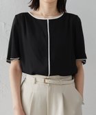 【ラナン/Ranan】のRanan/【ひんやり追加】配色ディテールインナー付ブラウス 人気、トレンドファッション・服の通販 founy(ファニー) ファッション Fashion レディースファッション WOMEN トップス・カットソー Tops/Tshirt シャツ/ブラウス Shirts/Blouses インナー Inner カットソー Cut And Sew シフォン Chiffon トレンド Trend バランス Balance フレアースリーブ Flared Sleeves ベーシック Basic thumbnail ブラック系|ID: prp329100004554489 ipo3291000000032346613