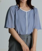 【ラナン/Ranan】のRanan/【ひんやり追加】配色ディテールインナー付ブラウス 人気、トレンドファッション・服の通販 founy(ファニー) ファッション Fashion レディースファッション WOMEN トップス・カットソー Tops/Tshirt シャツ/ブラウス Shirts/Blouses インナー Inner カットソー Cut And Sew シフォン Chiffon トレンド Trend バランス Balance フレアースリーブ Flared Sleeves ベーシック Basic thumbnail ブルー系|ID: prp329100004554489 ipo3291000000032346614