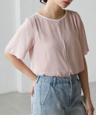 【ラナン/Ranan】のRanan/【ひんやり追加】配色ディテールインナー付ブラウス 人気、トレンドファッション・服の通販 founy(ファニー) ファッション Fashion レディースファッション WOMEN トップス・カットソー Tops/Tshirt シャツ/ブラウス Shirts/Blouses インナー Inner カットソー Cut And Sew シフォン Chiffon トレンド Trend バランス Balance フレアースリーブ Flared Sleeves ベーシック Basic thumbnail ピンク系|ID: prp329100004554489 ipo3291000000032346616