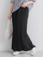 【コカ/COCA】の【シワが目立ちにくい】クロスシャーリングメロウナロースカート Black|ID: prp329100004554532 ipo3291000000032190053