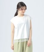 【ビームス ハート/BEAMS HEART】の【手洗い可/重ね着風/シアー/半袖】チュール フレンチスリーブ Tシャツ 25SS レイヤード シアートップス デザイントップス OFF WHITE|ID: prp329100004554536 ipo3291000000033836597