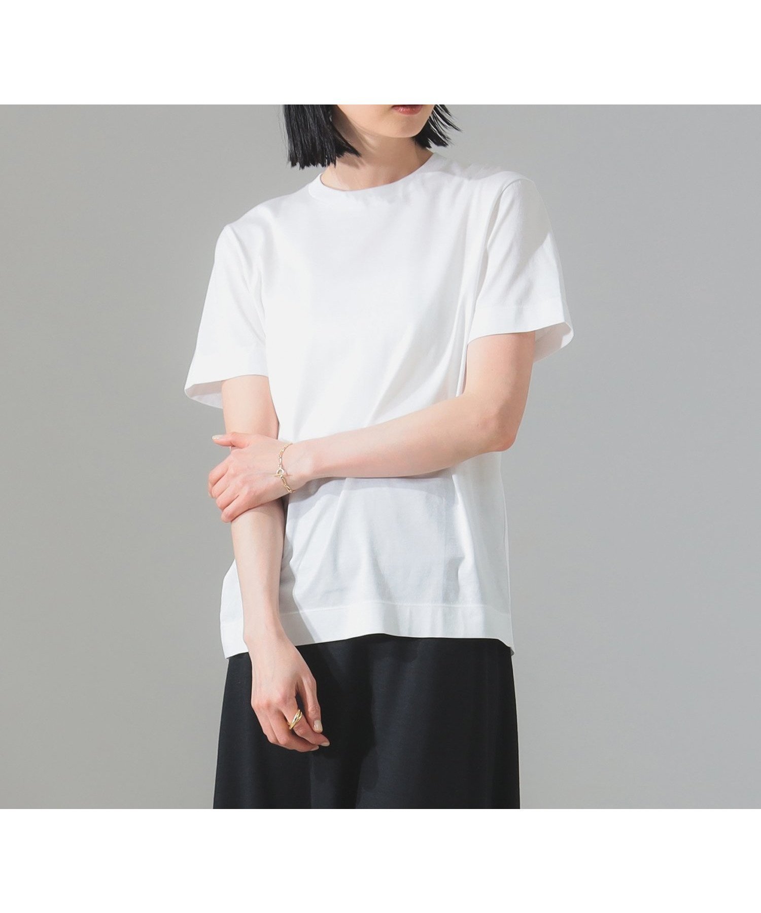 【デミルクス ビームス/Demi-Luxe BEAMS】のSLOANE / コットン天竺 Tシャツ インテリア・キッズ・メンズ・レディースファッション・服の通販 founy(ファニー) 　ファッション　Fashion　レディースファッション　WOMEN　トップス・カットソー　Tops/Tshirt　シャツ/ブラウス　Shirts/Blouses　ロング / Tシャツ　T-Shirts　インナー　Inner　コラボ　Collaboration　コレクション　Collection　シルケット　Mercerization　シンプル　Simple　ダウン　Down　トリプル　Triple　人気　Popularity　フィット　Fit　ベーシック　Basic　ボーダー　Border　別注　Special Order　モノトーン　Monotone　エレガント 上品　Elegant　WHITE|ID: prp329100004554550 ipo3291000000032190183