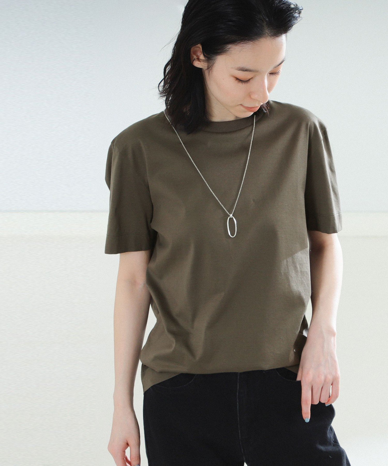 【デミルクス ビームス/Demi-Luxe BEAMS】のSLOANE / コットン天竺 Tシャツ インテリア・キッズ・メンズ・レディースファッション・服の通販 founy(ファニー) 　ファッション　Fashion　レディースファッション　WOMEN　トップス・カットソー　Tops/Tshirt　シャツ/ブラウス　Shirts/Blouses　ロング / Tシャツ　T-Shirts　インナー　Inner　コラボ　Collaboration　コレクション　Collection　シルケット　Mercerization　シンプル　Simple　ダウン　Down　トリプル　Triple　人気　Popularity　フィット　Fit　ベーシック　Basic　ボーダー　Border　別注　Special Order　モノトーン　Monotone　エレガント 上品　Elegant　KHAKI|ID: prp329100004554550 ipo3291000000032190186