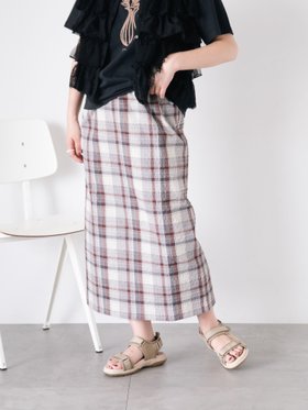 【サマンサモスモス/Samansa Mos2】の【UVカット】チェック柄ナロースカート 人気、トレンドファッション・服の通販 founy(ファニー) ファッション Fashion レディースファッション Fashion for Women スカート Skirts ガーリー Girly, Feminine Style チェック Check, Plaid, Tartan |ID:prp329100004554558