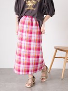 【サマンサモスモス/Samansa Mos2】の【UVカット】チェック柄ナロースカート 人気、トレンドファッション・服の通販 founy(ファニー) ファッション Fashion レディースファッション Fashion for Women スカート Skirts ガーリー Girly, Feminine Style チェック Check, Plaid, Tartan thumbnail ピンク|ID: prp329100004554558 ipo3291000000032725591