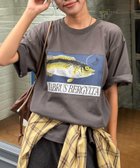 【チャオパニックティピー/CIAOPANIC TYPY】の【UNISEX】レトロ魚TEE チャコールグレー|ID: prp329100004554578 ipo3291000000033489924