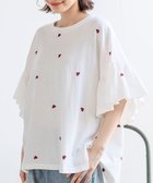 【アールピーエス/rps】のフレアースリーブ刺繍Tシャツ オフホワイト|ID: prp329100004554624 ipo3291000000033288710