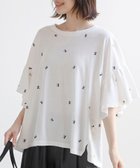 【アールピーエス/rps】のフレアースリーブ刺繍Tシャツ オフホワイト3|ID: prp329100004554624 ipo3291000000033288712