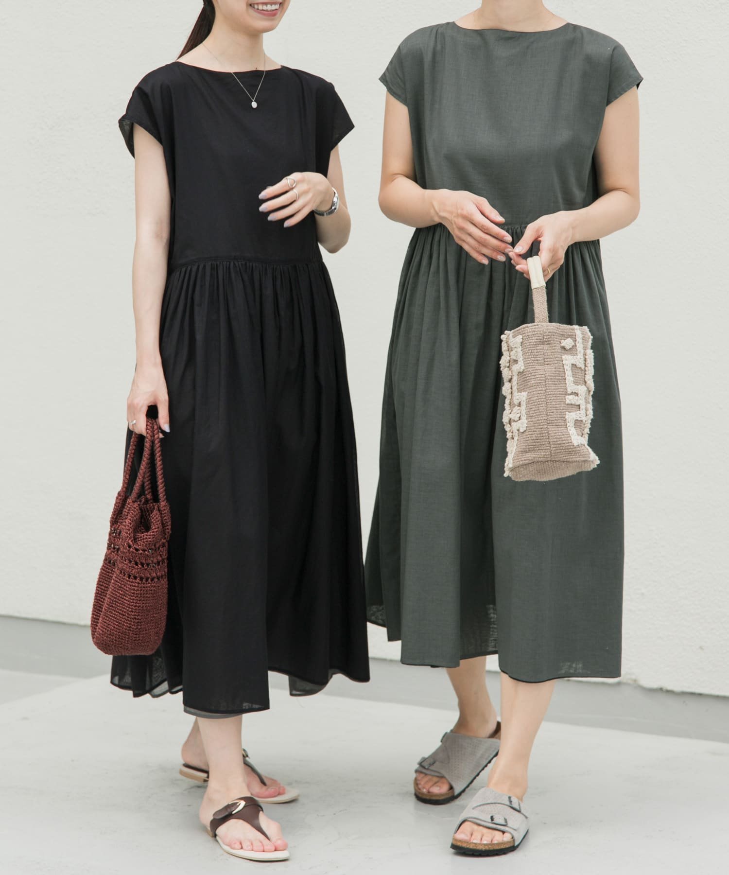 【アーバンリサーチ ドアーズ/URBAN RESEARCH DOORS】の『UR TECH』ボイルリバーシブルワンピース 人気、トレンドファッション・服の通販 founy(ファニー) 　ファッション　Fashion　レディースファッション　Fashion for Women　ワンピース　Dresses　インナー　Innerwear　ウェーブ　Wavy Pattern　抗菌　Antibacterial, Bacteria-Resistant　スリーブ　Sleeve, Long Sleeve / Short Sleeve　パターン　Pattern, Design Print　フレンチ　French, French Style　リバーシブル　Reversible, Two-Sided　ルーズ　Loose, Oversized　ロング　Long, Long-Length　冬　Winter / This Winter　S/S・春夏　SS, Spring/Summer, Warm Season　夏　Summer　2025年　2025　2025春夏・S/S　Spring/Summer 2025 SS25　 other-1|ID: prp329100004554658 ipo3291000000033077822