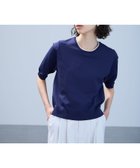 【ノーク/N.O.R.C】のハーフスリーブニット【BEAUTY AIRY】 人気、トレンドファッション・服の通販 founy(ファニー) ファッション Fashion レディースファッション WOMEN トップス・カットソー Tops/Tshirt ニット Knit Tops コンパクト Compact thumbnail ネイビー|ID: prp329100004554684 ipo3291000000032191162