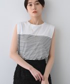 【インディヴィ/INDIVI】の【洗える】きれいめノースリーブトップス 人気、トレンドファッション・服の通販 founy(ファニー) ファッション Fashion レディースファッション WOMEN トップス・カットソー Tops/Tshirt キャミソール / ノースリーブ No Sleeves おすすめ Recommend インナー Inner キャミソール Camisole ジャケット Jacket スーピマ Supima タンク Tank ノースリーブ No Sleeve ボーダー Border ワイド Wide 夏 Summer 洗える Washable ビジネス 仕事 通勤 Business thumbnail ホワイト|ID: prp329100004554690 ipo3291000000032372063