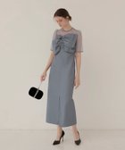 【その他のブランド/Other】のLEJA-フロントプリーツシアースリーブIラインワンピースドレス 結婚式 BLUE|ID: prp329100004554693 ipo3291000000032751802