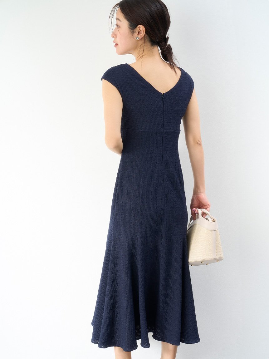 【セルフォード/CELFORD】のストレッチカシュクールワンピース インテリア・キッズ・メンズ・レディースファッション・服の通販 founy(ファニー) 　ファッション　Fashion　レディースファッション　WOMEN　ワンピース　Dress　カシュクール　Cachecoeur　バランス　Balance　マーメイド　Mermaid　夏　Summer　NVY[089]|ID: prp329100004554703 ipo3291000000032300289
