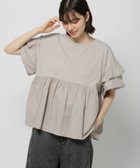 【ニコアンド/niko and】のフリル切り替えペプラムTシャツ ライトグレー12|ID: prp329100004554706 ipo3291000000032642256