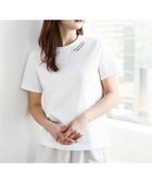 【エムケイ ミッシェルクラン/MK MICHEL KLEIN】の刺繍ロゴTシャツ/接触冷感/UVカット/洗える 人気、トレンドファッション・服の通販 founy(ファニー) ファッション Fashion レディースファッション Fashion for Women トップス・カットソー Cut & Sew Tops シャツ・ブラウス・オフィスカジュアル Elegant Blouses & Button-Ups ロングTシャツ・Tシャツ Longline T-Shirts & Tees インナー Innerwear キャミソール Camisole, Spaghetti Strap Top コンパクト Compact, Small Size ベーシック Basic, Essential 冬 Winter / This Winter 夏 Summer 春 Spring 洗える Machine Washable 秋 Autumn thumbnail ホワイト|ID: prp329100004554724 ipo3291000000033595036