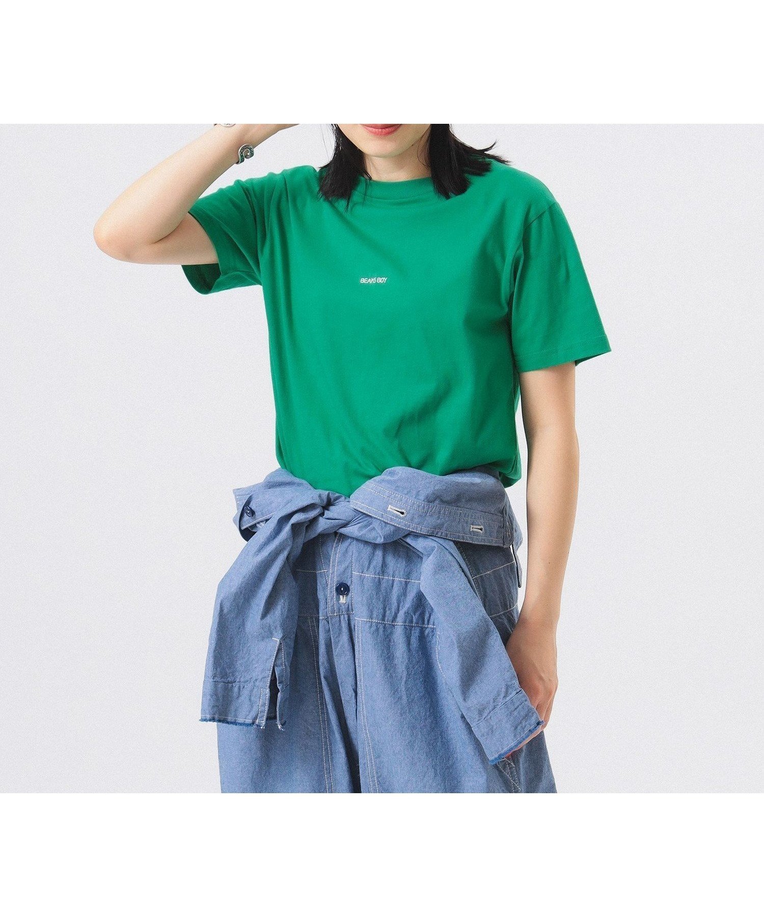 【ビームス ウイメン/BEAMS】の【8/7再値下げ】ボーイ エンブロイダリー クルー ショートスリーブ Tシャツ インテリア・キッズ・メンズ・レディースファッション・服の通販 founy(ファニー) 　ファッション　Fashion　レディースファッション　Fashion for Women　トップス・カットソー　Cut & Sew Tops　シャツ・ブラウス・オフィスカジュアル　Elegant Blouses & Button-Ups　ロングTシャツ・Tシャツ　Longline T-Shirts & Tees　インナー　Innerwear　ウェーブ　Wavy Pattern　エンブロイダリー　Embroidery Design　カーディガン　Cardigan, Knitwear　ショート　Short, Short Length　シンプル　Simple, Minimal　スタンダード　Standard, Basic　スリーブ　Sleeve, Long Sleeve / Short Sleeve　定番　Standard, Basic Item　フロント　Front, Front Design　プリント　Print, Printed Pattern　ベスト　Vest, Waistcoat　ベーシック　Basic, Essential　ワンポイント　One Point, Statement Accent　おすすめ　Recommended / Our Picks　GREEN|ID: prp329100004554752 ipo3291000000033178374