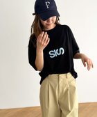 【キャナルジーン/CANAL JEAN】の1975 TOKYO SIS 半袖Tシャツ 人気、トレンドファッション・服の通販 founy(ファニー) ファッション Fashion レディースファッション Fashion for Women トップス・カットソー Cut & Sew Tops シャツ・ブラウス・オフィスカジュアル Elegant Blouses & Button-Ups ロングTシャツ・Tシャツ Longline T-Shirts & Tees シンプル Simple, Minimal プリント Print, Printed Pattern 半袖 Short Sleeve, Half Sleeve thumbnail ブラック|ID: prp329100004554758 ipo3291000000032726683