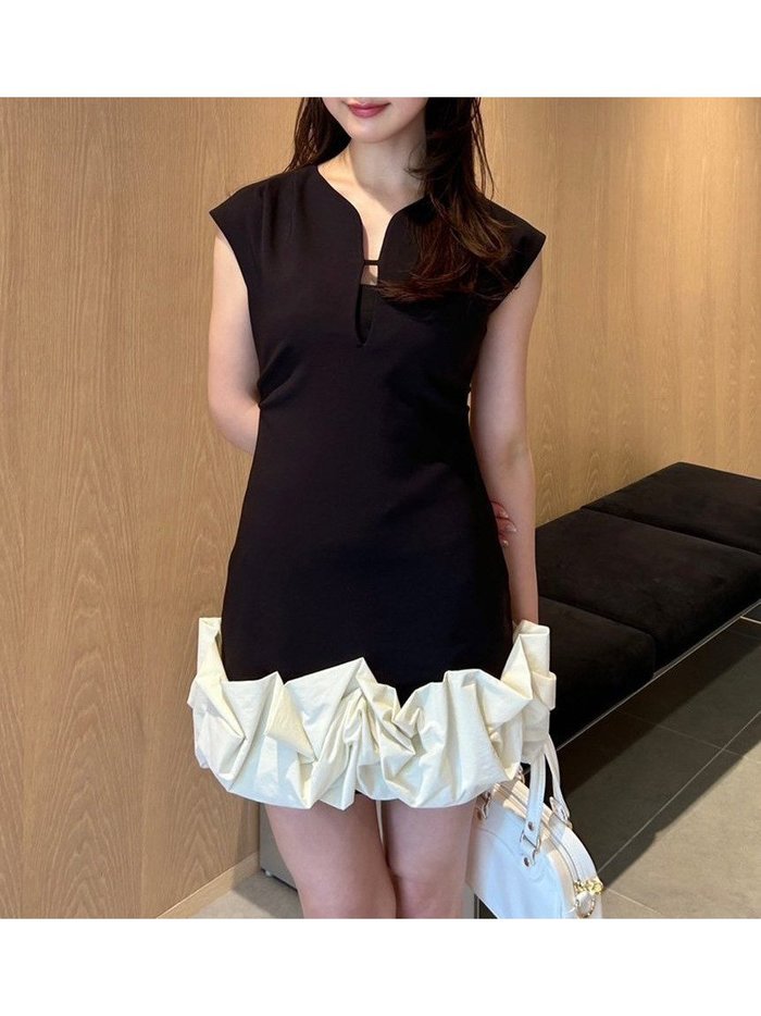 【リリーブラウン/Lily Brown】のバブルヘムストレッチミニワンピース インテリア・キッズ・メンズ・レディースファッション・服の通販 founy(ファニー) https://founy.com/ ファッション Fashion レディースファッション Fashion for Women ワンピース Dresses おすすめ Recommended / Our Picks ストライプ Stripe, Striped Pattern ストレッチ Stretch, Stretchy Fabric フィット Fit, Slim Fit モチーフ Motif, Design Theme 無地 Plain, Solid Color |ID: prp329100004554792 ipo3291000000032709295