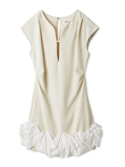 【リリーブラウン/Lily Brown】のバブルヘムストレッチミニワンピース インテリア・キッズ・メンズ・レディースファッション・服の通販 founy(ファニー) 　ファッション　Fashion　レディースファッション　Fashion for Women　ワンピース　Dresses　おすすめ　Recommended / Our Picks　ストライプ　Stripe, Striped Pattern　ストレッチ　Stretch, Stretchy Fabric　フィット　Fit, Slim Fit　モチーフ　Motif, Design Theme　無地　Plain, Solid Color　LBEG[035]|ID: prp329100004554792 ipo3291000000032709298