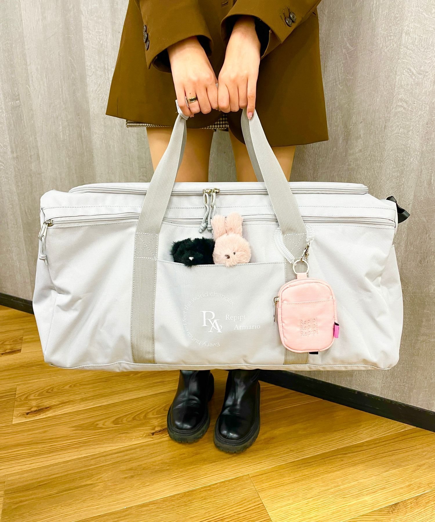 【レピピアルマリオ/repipi armario / KIDS】の【3WAY】トラベルボストン42L インテリア・キッズ・メンズ・レディースファッション・服の通販 founy(ファニー) 　ファッション　Fashion　キッズファッション　Fashion for Kids　おすすめ　Recommended / Our Picks　ショルダー　Shoulder, Shoulder Strap　シンプル　Simple, Minimal　トラベル　Travel, Travel Gear　ボストン　Boston　ボストンバッグ　Boston Bag, Retro Bag　ポケット　Pocket, Pocket Detail　リュック　Backpack, Rucksack　グレー15|ID: prp329100004554842 ipo3291000000033471082