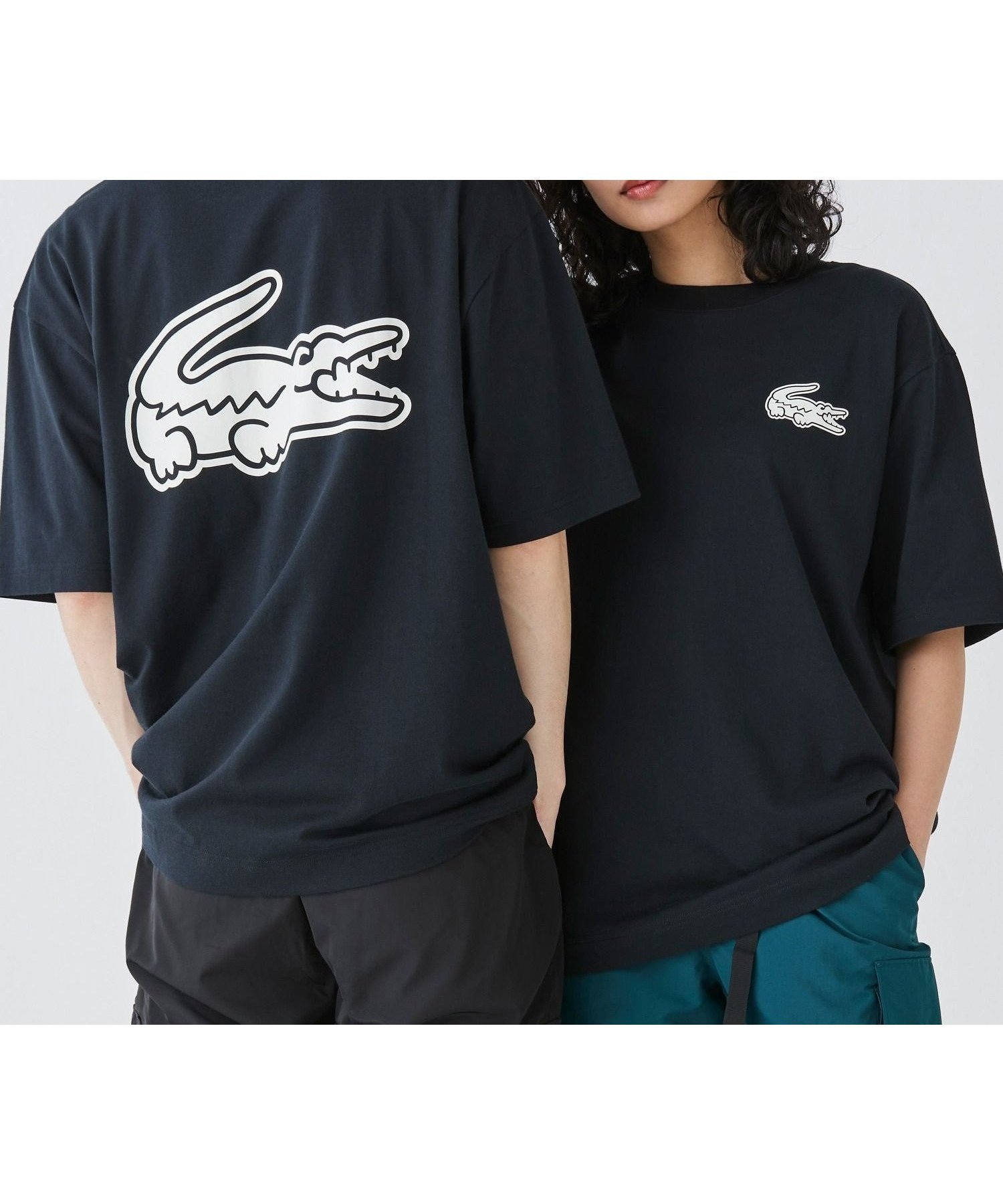 【ラコステ/LACOSTE / MEN】の【オンライン限定】LACOSTE オーバーサイズ バック プリント Tシャツ インテリア・キッズ・メンズ・レディースファッション・服の通販 founy(ファニー) 　ファッション　Fashion　メンズファッション　Fashion for Men　春　Spring　コンパクト　Compact, Small Size　スウェット / スエット　Sweatshirt, Sweatwear　ダウン　Down, Puffer　トレンド　Trend, Trending Now　ビッグ　Big, Oversized　フェミニン　Feminine, Girly　プリント　Print, Printed Pattern　ラバー　Rubber, Rubber Sole　リラックス　Relax, Relaxed Fit　ルーズ　Loose, Oversized　S/S・春夏　SS, Spring/Summer, Warm Season　おすすめ　Recommended / Our Picks　夏　Summer　2025年　2025　2025春夏・S/S　Spring/Summer 2025 SS25　ブラック|ID: prp329100004554899 ipo3291000000032607833