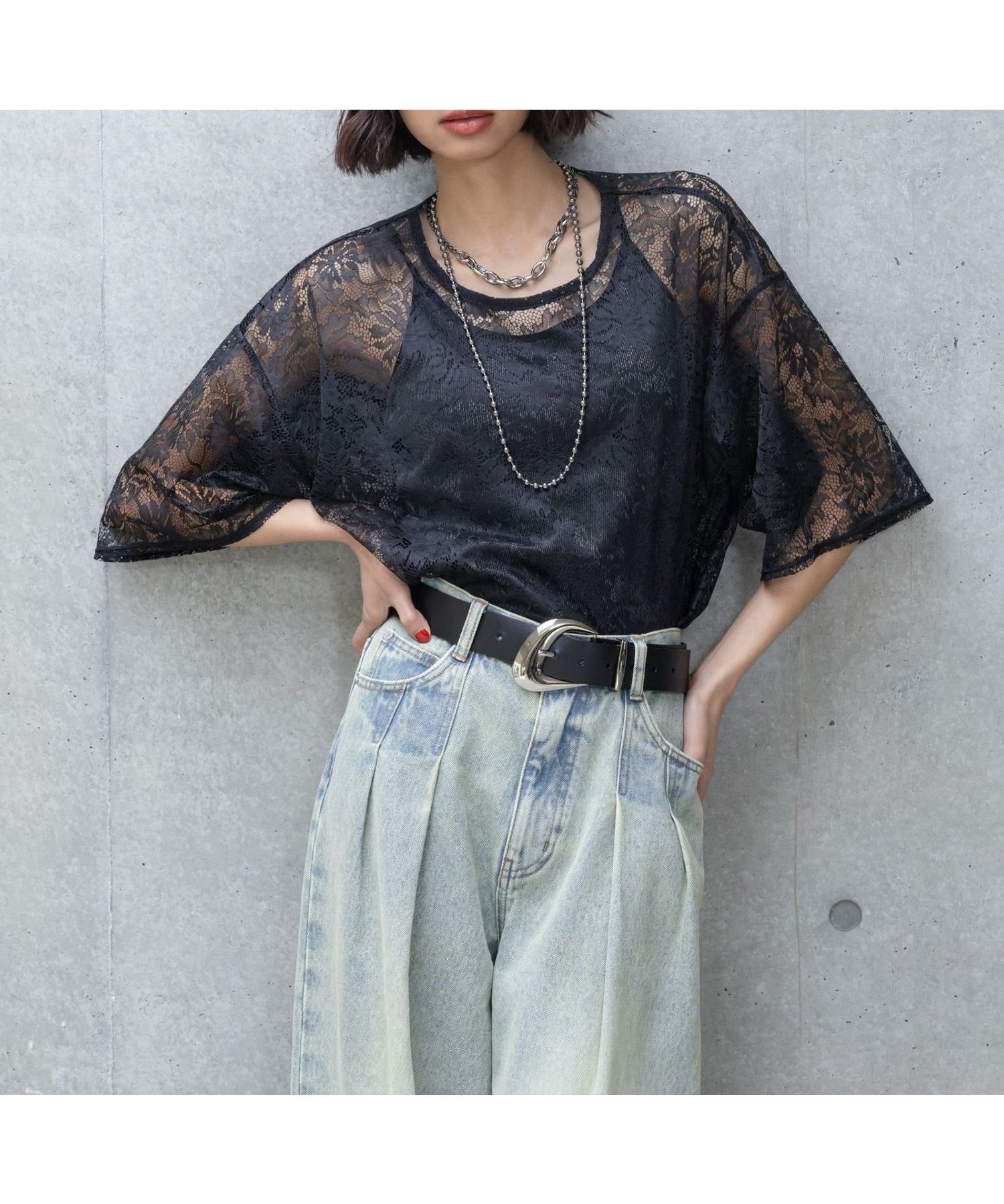 【ページボーイ/PAGEBOY】のレースレイヤードT インテリア・キッズ・メンズ・レディースファッション・服の通販 founy(ファニー) 　ファッション　Fashion　レディースファッション　Fashion for Women　キャミ　Camisole, Cami Top　シアー　Sheer, See-Through　タンク　Tank Top, Sleeveless Top　トレンド　Trend, Trending Now　レース　Lace, Lace Fabric　ブラック09|ID: prp329100004554909 ipo3291000000033533014