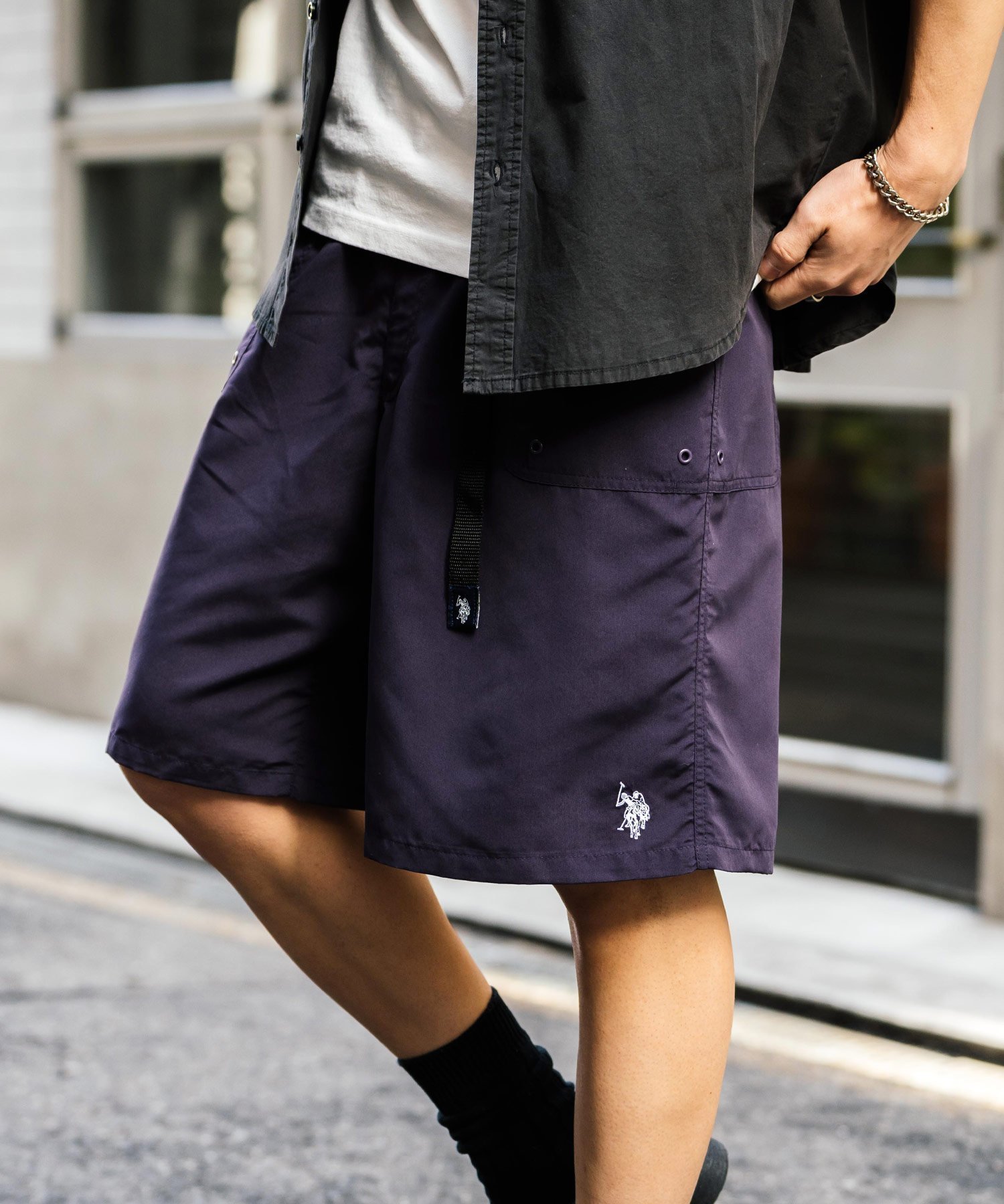 【ロッキーモンロー/Rocky Monroe】のU.S. POLO ASSN. 別注コラボ水陸両用クライミングショートパンツ インテリア・キッズ・メンズ・レディースファッション・服の通販 founy(ファニー) 　ファッション　Fashion　レディースファッション　WOMEN　パンツ　Pants　ハーフ / ショートパンツ　Short Pants　アウトドア　Outdoor　コラボ　Collaboration　コンパクト　Compact　シンプル　Simple　スマホ　Smartphone　フロント　Front　ブロック　Block　ポケット　Pocket　別注　Special Order　メッシュ　Mesh　楽ちん　Easy　ワンポイント　One Point　再入荷　Restock/Back In Stock/Re Arrival　夏　Summer　パープル|ID: prp329100004554956 ipo3291000000032193191