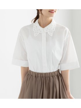 【テチチ/Te chichi】のレースカラー5分袖シャツブラウス 人気、トレンドファッション・服の通販 founy(ファニー) ファッション Fashion レディースファッション WOMEN トップス・カットソー Tops/Tshirt シャツ/ブラウス Shirts/Blouses おすすめ Recommend アクセサリー Accessories ダウン Down デニム Denim レース Race ビジネス 仕事 通勤 Business |ID:prp329100004554993