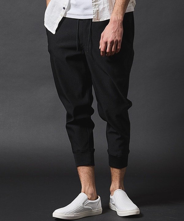 【メンズビギトーキョー/Men's Bigi / MEN】のハイパーストレッチ クロップド イージージョガーパンツ インテリア・キッズ・メンズ・レディースファッション・服の通販 founy(ファニー) 　ファッション　Fashion　メンズファッション　Men's Style Online　ボトムス　Bottoms/Men　クロップド　Cropped　シンプル　Simple　スポーツ　Sports　デニム　Denim　ミリタリー　Military　リアル　Real　ワーク　Work　ブラック|ID: prp329100004555006 ipo3291000000032673187