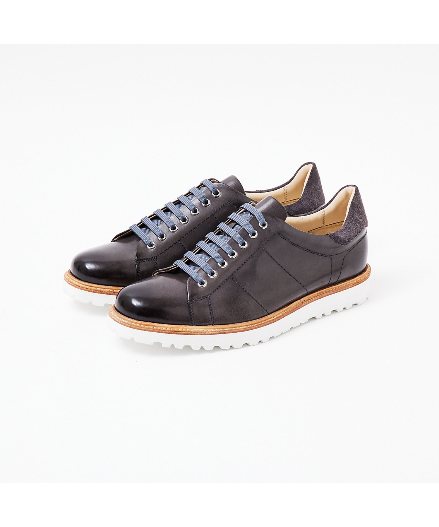 【アルフレッド バニスター/alfredoBANNISTER / MEN】の【一部店舗+WEB限定】レザー ウェルト 厚底ソール レースアップ スニーカー インテリア・キッズ・メンズ・レディースファッション・服の通販 founy(ファニー) 　ファッション　Fashion　メンズファッション　Fashion for Men　シューズ・靴　Shoes　スニーカー / カジュアルにもスポーティにも　Sneakers & Trainers　インソール　Shoe Insole　厚底　Platform Shoes　くるぶし　Ankle-Length　クッション　Cushion, Throw Pillow　スニーカー　Sneakers, Trainers　フィット　Fit, Slim Fit　ベーシック　Basic, Essential　メッシュ　Mesh, Net Fabric　ラバー　Rubber, Rubber Sole　レース　Lace, Lace Fabric　アウトレット　Outlet / Clearance　おすすめ　Recommended / Our Picks　グレー|ID: prp329100004555007 ipo3291000000033282652