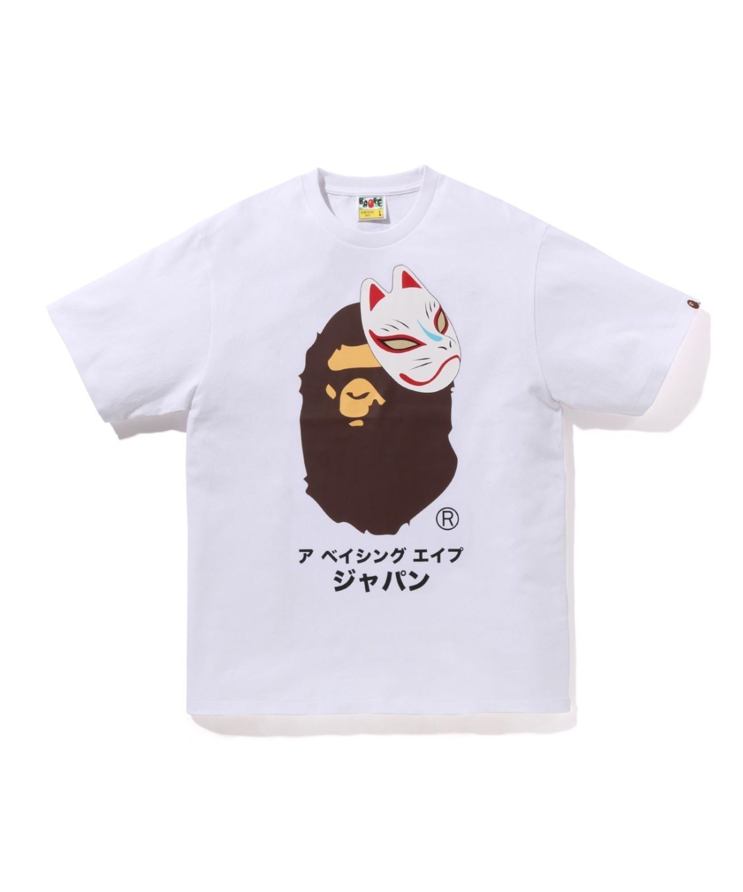 【その他のブランド/Other】のJAPANESE FOX MASK TEE インテリア・キッズ・メンズ・レディースファッション・服の通販 founy(ファニー) 　ファッション　Fashion　メンズファッション　Fashion for Men　インナー　Innerwear　コレクション　Collection, Seasonal Line　ショート　Short, Short Length　スリーブ　Sleeve, Long Sleeve / Short Sleeve　フロント　Front, Front Design　プリント　Print, Printed Pattern　モチーフ　Motif, Design Theme　ラバー　Rubber, Rubber Sole　WHITE|ID: prp329100004555025 ipo3291000000033055456