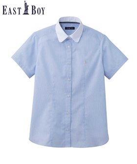 【イーストボーイ/EASTBOY】のシャツ 半袖 ストライプ クレリック ブラウス スクール 制服 中学 高校 人気、トレンドファッション・服の通販 founy(ファニー) ファッション Fashion レディースファッション Ladies' Fashion Online トップス・カットソー Tops/Tshirt シャツ/ブラウス Shirts/Blouses シルバー Silver ストライプ Stripe スリット Slit ポケット Pocket 半袖 Short Sleeve 無地 Plain Color リボン Ribbon おすすめ Recommend |ID:prp329100004555094