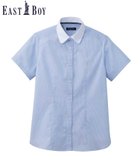 【イーストボーイ/EASTBOY】のシャツ 半袖 ストライプ クレリック ブラウス スクール 制服 中学 高校 人気、トレンドファッション・服の通販 founy(ファニー) ファッション Fashion レディースファッション Ladies' Fashion Online トップス・カットソー Tops/Tshirt シャツ/ブラウス Shirts/Blouses シルバー Silver ストライプ Stripe スリット Slit ポケット Pocket 半袖 Short Sleeve 無地 Plain Color リボン Ribbon おすすめ Recommend thumbnail ホワイト×ブルー|ID: prp329100004555094 ipo3291000000032691767