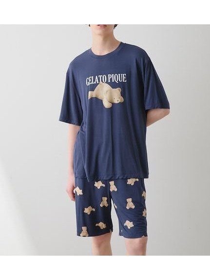 【ジェラートピケ オム/GELATO PIQUE HOMME / MEN】の【ONLINE限定】【HOMME】【接触冷感】ベアワンポイントTシャツ ハーフパンツセット インテリア・キッズ・メンズ・レディースファッション・服の通販 founy(ファニー) https://founy.com/ ファッション Fashion メンズファッション Men's Style Online ボトムス Bottoms/Men ハーフ / ショートパンツ Short Pants おすすめ Recommend なめらか Smooth ギフト プレゼント Gift Present コレクション Collection ショート Short セットアップ Set Up ハーフ Half プリント Print リラックス Relax ワンポイント One Point 半袖 Short Sleeve |ID: prp329100004555159 ipo3291000000032682058