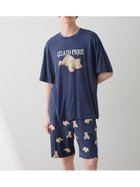 【ジェラートピケ オム/GELATO PIQUE HOMME / MEN】の【ONLINE限定】【HOMME】【接触冷感】ベアワンポイントTシャツ ハーフパンツセット NVY[089]|ID: prp329100004555159 ipo3291000000032682059
