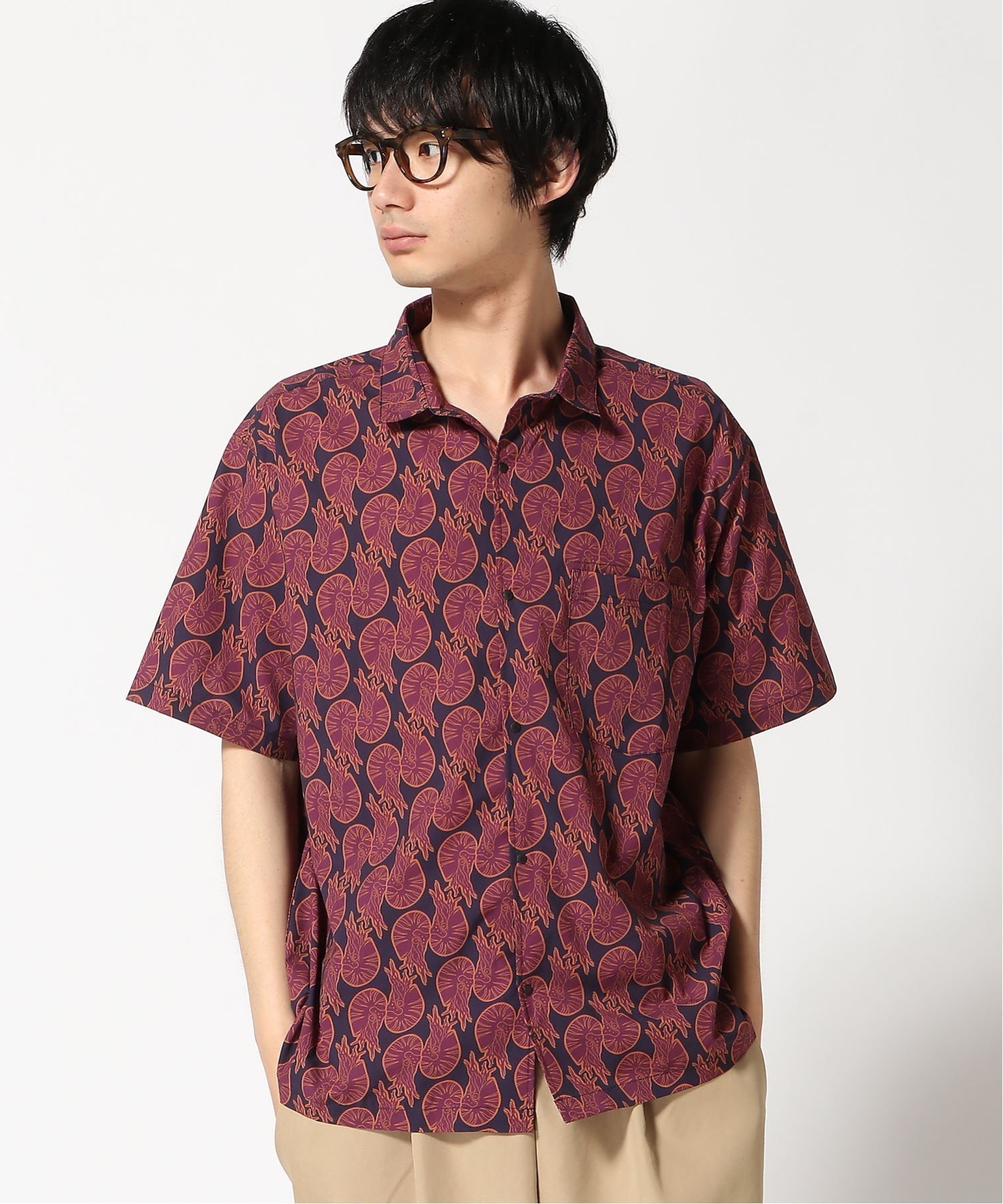 【ジムマスター/gym master / MEN】のgym master/UL-GRIDハッピーペイントS/Sシャツ インテリア・キッズ・メンズ・レディースファッション・服の通販 founy(ファニー) 　ファッション　Fashion　メンズファッション　Men's Style Online　タンク　Tank　ドレープ　Drape　夏　Summer　S/S・春夏　Ss・Spring/Summer　オウムガイ柄|ID: prp329100004555208 ipo3291000000032673532