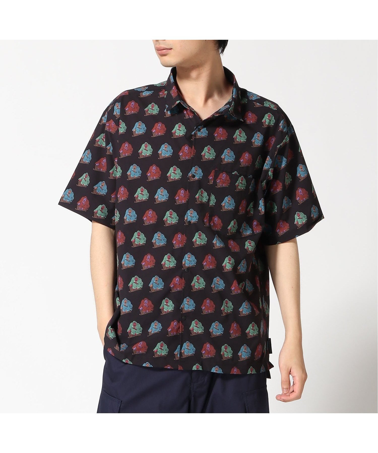 【ジムマスター/gym master / MEN】のgym master/UL-GRIDハッピーペイントS/Sシャツ インテリア・キッズ・メンズ・レディースファッション・服の通販 founy(ファニー) 　ファッション　Fashion　メンズファッション　Men's Style Online　タンク　Tank　ドレープ　Drape　夏　Summer　S/S・春夏　Ss・Spring/Summer　オラウータン柄|ID: prp329100004555208 ipo3291000000032673535