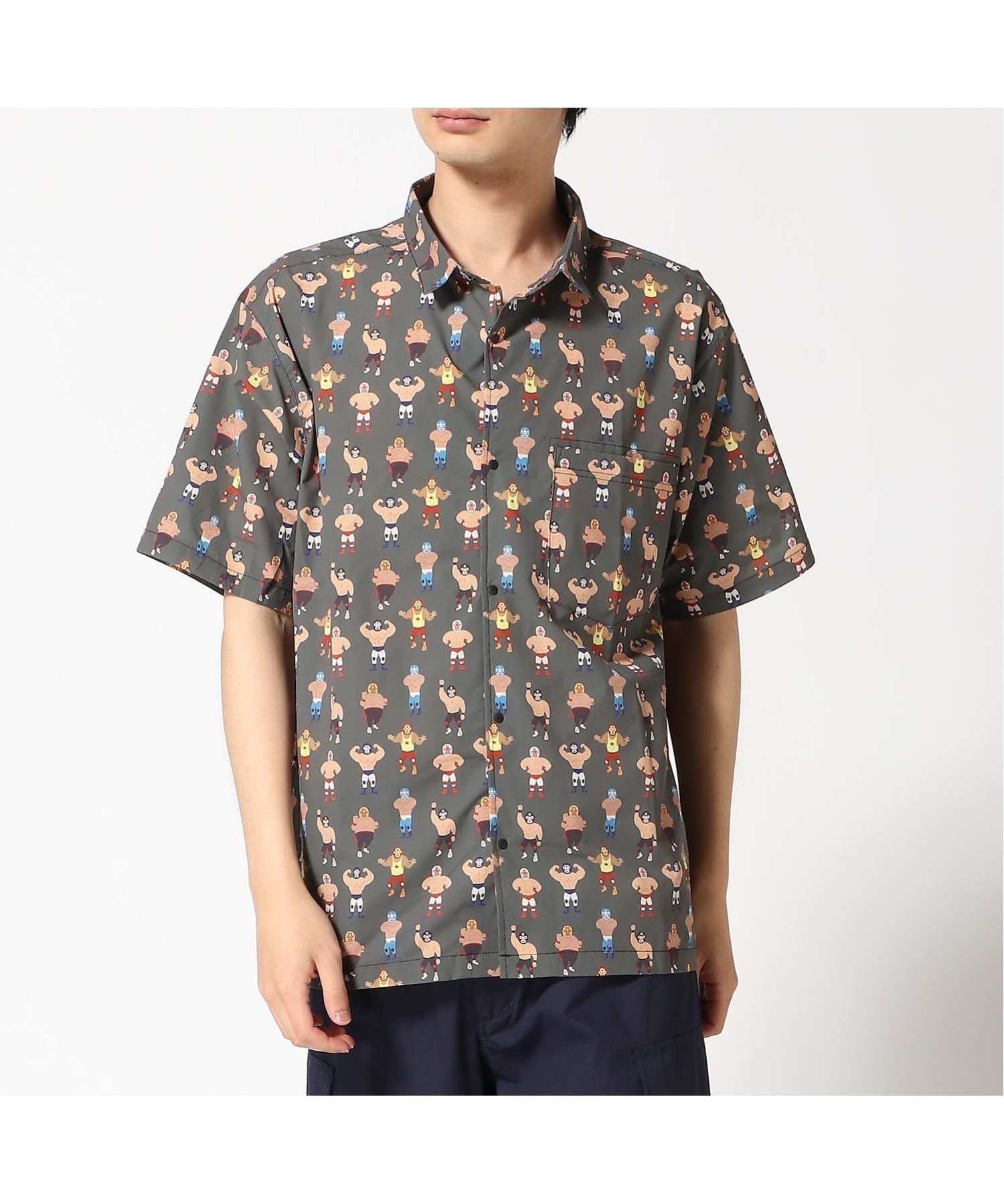【ジムマスター/gym master / MEN】のgym master/UL-GRIDハッピーペイントS/Sシャツ インテリア・キッズ・メンズ・レディースファッション・服の通販 founy(ファニー) 　ファッション　Fashion　メンズファッション　Men's Style Online　タンク　Tank　ドレープ　Drape　夏　Summer　S/S・春夏　Ss・Spring/Summer　レスラー柄|ID: prp329100004555208 ipo3291000000032673542