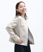 【その他のブランド/Other】のノーカラー フェイクレザー ブルゾン GREIGE|ID: prp329100004555221 ipo3291000000032194911