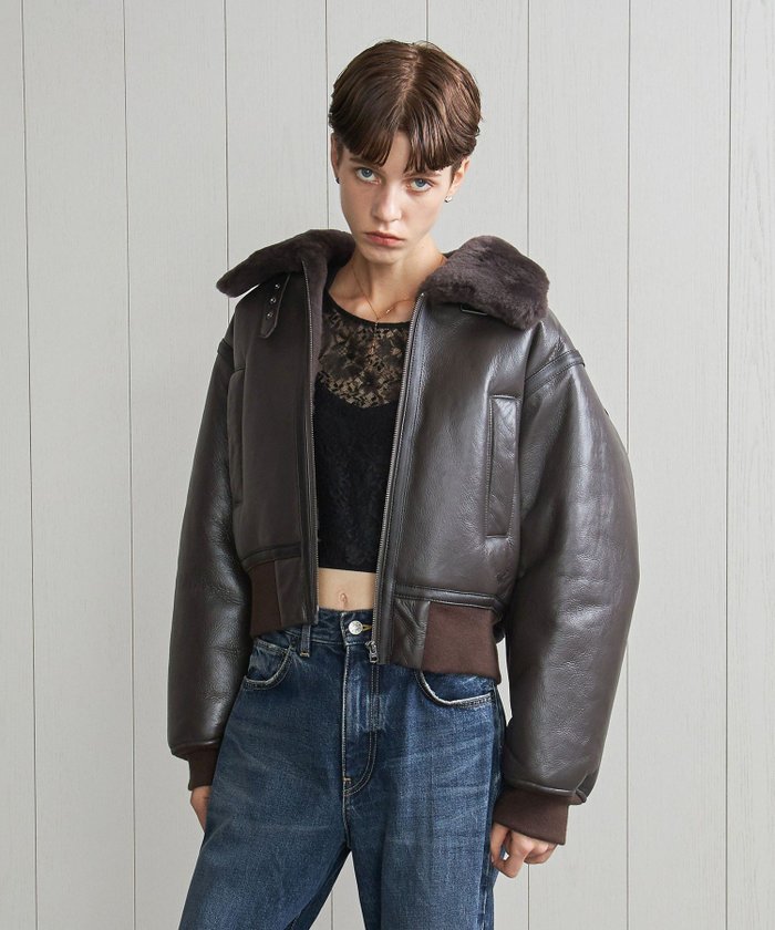 【その他のブランド/Other】のH ムートン ショートブルゾン インテリア・キッズ・メンズ・レディースファッション・服の通販 founy(ファニー) https://founy.com/ ファッション Fashion レディースファッション WOMEN アウター Coat Outerwear ブルゾン Blouson/Jackets おすすめ Recommend エレガント 上品 Elegant クロップド Cropped ショート Short ストレート Straight デニム Denim バランス Balance ブルゾン Blouson ムートン Mouton モチーフ Motif リュクス Luxe |ID: prp329100004555265 ipo3291000000032195137