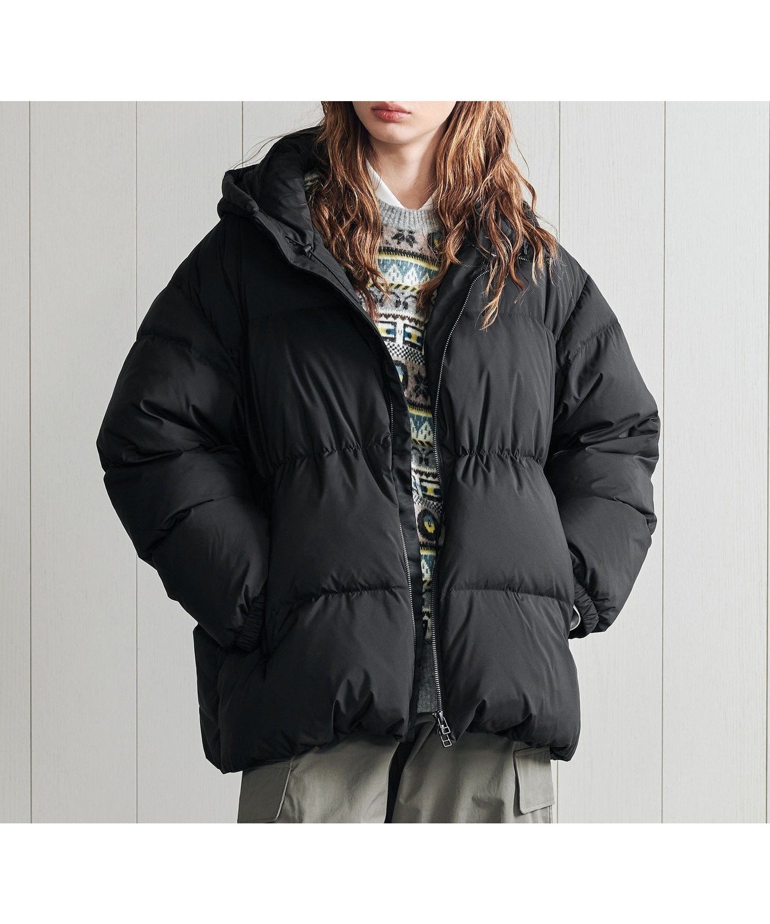 【その他のブランド/Other】のH ビッグ ダウンブルゾン インテリア・キッズ・メンズ・レディースファッション・服の通販 founy(ファニー) 　ファッション　Fashion　レディースファッション　WOMEN　アウター　Coat Outerwear　ブルゾン　Blouson/Jackets　おすすめ　Recommend　ジャケット　Jacket　スピンドル　Spindle　ダウン　Down　バランス　Balance　ビッグ　Big　ブルゾン　Blouson　定番　Standard　BLACK|ID: prp329100004555267 ipo3291000000032195148