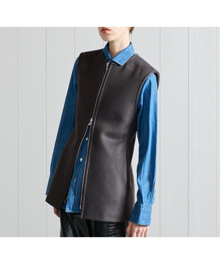【その他のブランド/Other】のH メルトン ジップベスト インテリア・キッズ・メンズ・レディースファッション・服の通販 founy(ファニー) https://founy.com/ ファッション Fashion レディースファッション WOMEN アウター Coat Outerwear トップス・カットソー Tops/Tshirt ベスト/ジレ Gilets/Vests なめらか Smooth シェイプ Shape バランス Balance フォルム Form ベスト Vest メルトン Melton |ID: prp329100004555270 ipo3291000000032195156