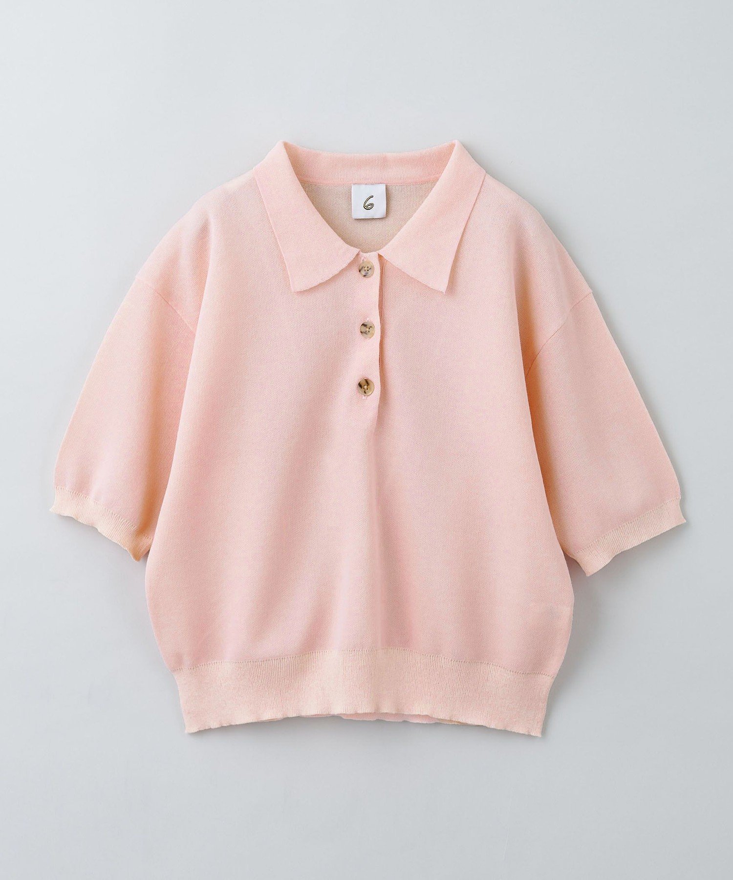 【ビューティ&ユース ユナイテッドアローズ/BEAUTY&YOUTH / UNITED ARROWS】の6(ROKU) カラーポイント ポロニット インテリア・キッズ・メンズ・レディースファッション・服の通販 founy(ファニー) 　ファッション　Fashion　レディースファッション　WOMEN　トップス・カットソー　Tops/Tshirt　ニット　Knit Tops　ショルダー　Shoulder　ドロップ　Drop　フェミニン　Feminine　マニッシュ　Mannish　LT.PINK|ID: prp329100004555284 ipo3291000000032195238