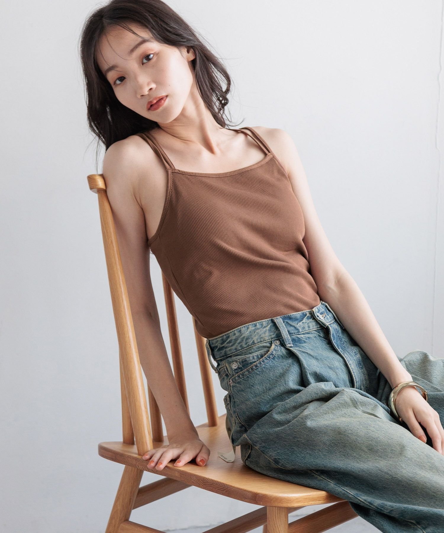 【ローリーズファーム/LOWRYS FARM】のスタイルUPクロスカップキャミ インテリア・キッズ・メンズ・レディースファッション・服の通販 founy(ファニー) 　ファッション　Fashion　レディースファッション　Fashion for Women　トップス・カットソー　Cut & Sew Tops　キャミソール&ノースリーブ　Camisoles & Sleeveless Tops　キャミソール　Camisole, Spaghetti Strap Top　クロップド　Cropped, Short Length　テレコ　Ribbed, Rib Stitch　バランス　Balance, Style Balance　ブラウン58|ID: prp329100004555296 ipo3291000000033391992