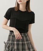 【センスオブプレイス/SENSE OF PLACE by URBAN RESEARCH】のビスチェデザインセーター(半袖) 人気、トレンドファッション・服の通販 founy(ファニー) ファッション Fashion レディースファッション Fashion for Women トップス・カットソー Cut & Sew Tops ビスチェ Bustiers & Corset Tops / Layered Bustier Style トレンド Trend, Trending Now ビスチェ Bustier, Corset Top ボトム Bottoms, Lower Wear 半袖 Short Sleeve, Half Sleeve thumbnail BLACK|ID: prp329100004555315 ipo3291000000033556101