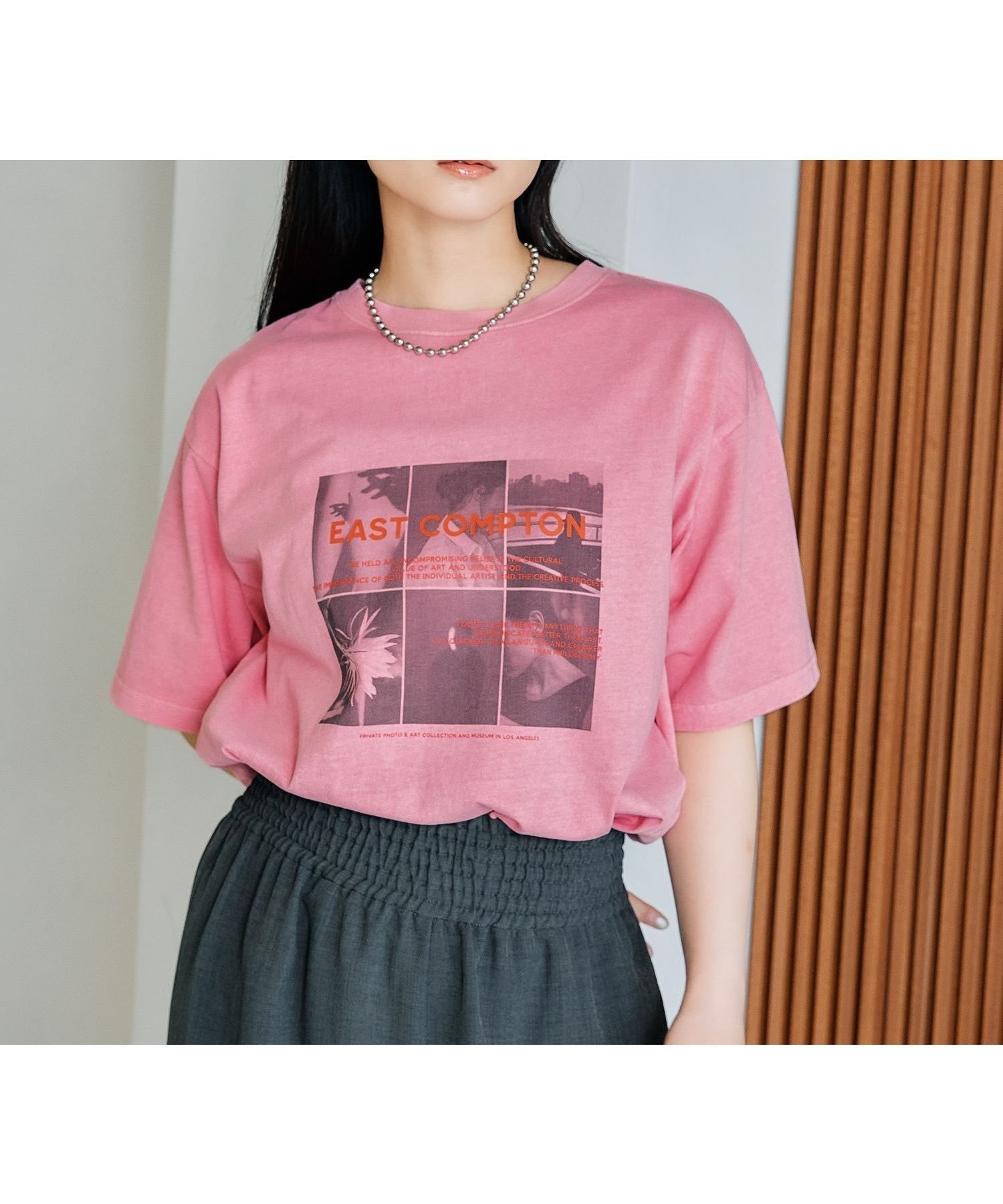 【レプシィム ローリーズファーム/LEPSIM LOWRYS FARM】のモノクロロゴカラーT インテリア・キッズ・メンズ・レディースファッション・服の通販 founy(ファニー) 　ファッション　Fashion　レディースファッション　Ladies' Fashion Online　おすすめ　Recommend　トレンド　Trend　プリント　Print　ルーズ　Loose　ヴィンテージ　Vintage　ピンク25|ID: prp329100004555327 ipo3291000000032593928