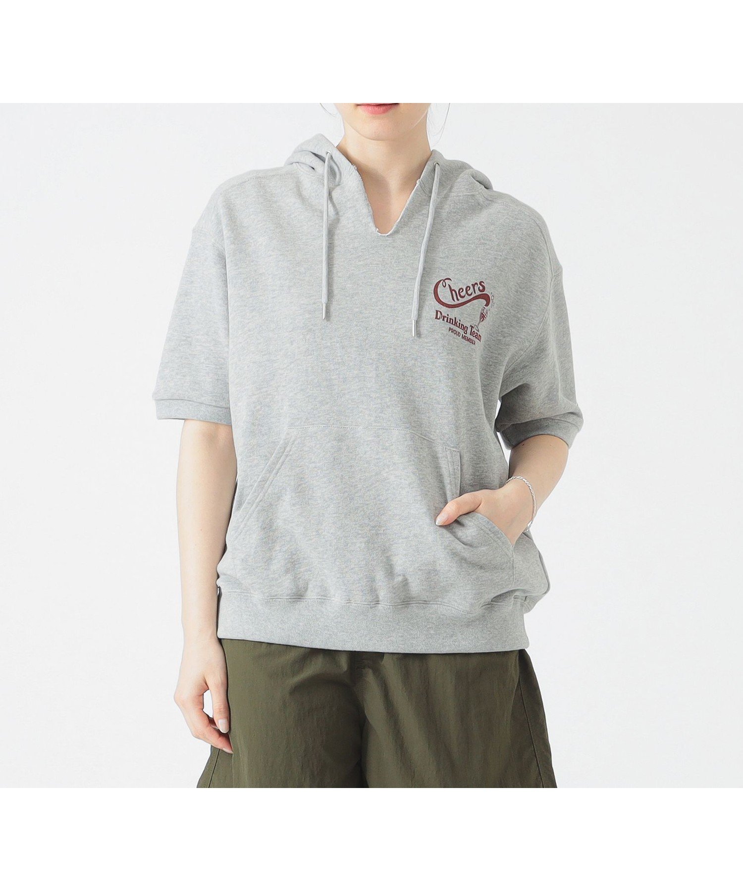 【ビーミングライフストアバイビームス/B:MING LIFE STORE by BEAMS】の【5/15再値下げ】【別注】RUSSELL ATHLETIC / プリント フーディー 25SS インテリア・キッズ・メンズ・レディースファッション・服の通販 founy(ファニー) 　ファッション　Fashion　レディースファッション　WOMEN　2025年　2025　2025春夏・S/S　Ss,Spring/Summer,2025　シンプル　Simple　バランス　Balance　フィット　Fit　プリント　Print　ワンポイント　One Point　別注　Special Order　半袖　Short Sleeve　長袖　Long Sleeve　H.GRAY|ID: prp329100004555338 ipo3291000000032195539