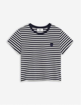 【メゾン キツネ/MAISON KITSUNE】のMAISON KITSUNE/BOLD FOX HEAD PATCH MULTI STRIPES BABY TEE-SHIRT 人気、トレンドファッション・服の通販 founy(ファニー) ファッション Fashion レディースファッション Ladies' Fashion Online トップス・カットソー Tops/Tshirt シャツ/ブラウス Shirts/Blouses パッチ Patch フィット Fit 半袖 Short Sleeve 夏 Summer S/S・春夏 Ss・Spring/Summer |ID:prp329100004555356